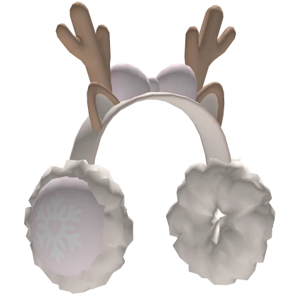 cute reindeer earmuffs in pink