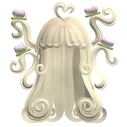 ♡ pastel blonde cute swirly hair with butterflies