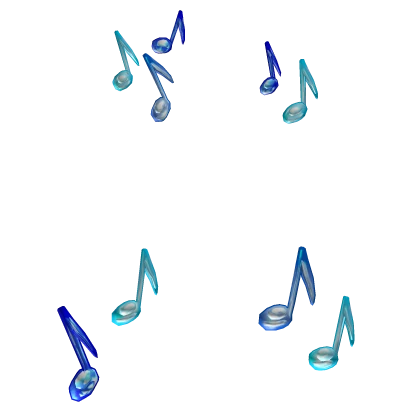 Y2k 2000s Frutiger Aero Music Notes Aura (Blue)