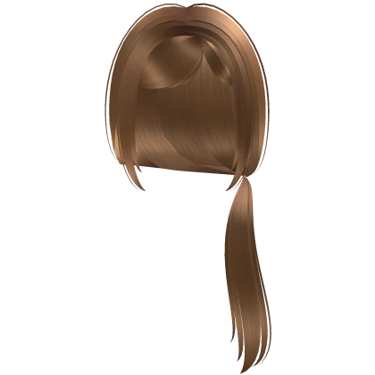 over the shoulder caramel ponytail