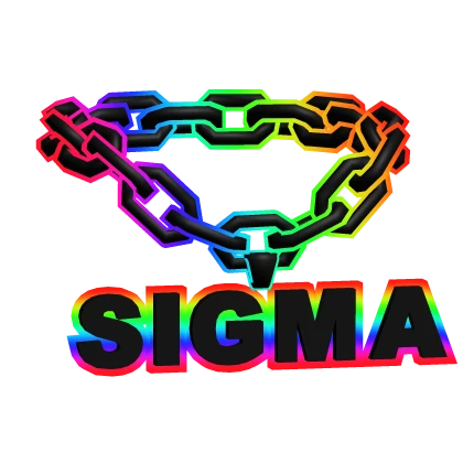 cartoony rainbow sigma chain