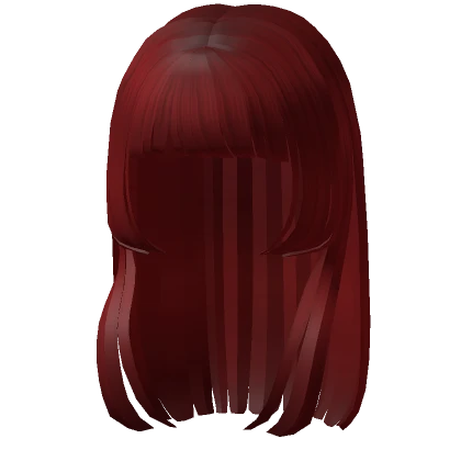 Straight Hime Cut in Red