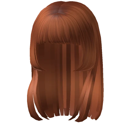 Straight Hime Cut in Ginger