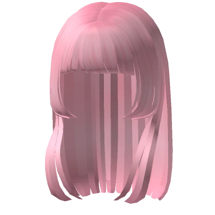 Straight Hime Cut in Pink