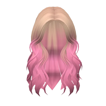 Lush Wavy Hair (Blonde and Pink Ombre)