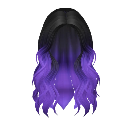 Lush Wavy Hair (Black and Purple Ombre)