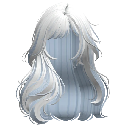 White & Blue Luscious Loose Goddess Waves