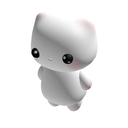 long fluffy white kawaii cute cat plush (HOLDABLE)