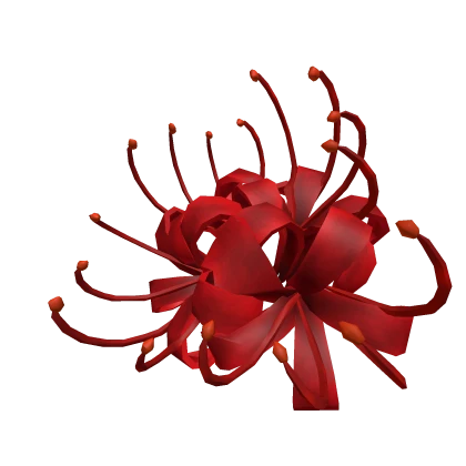 Red Anime Hair Flower 
