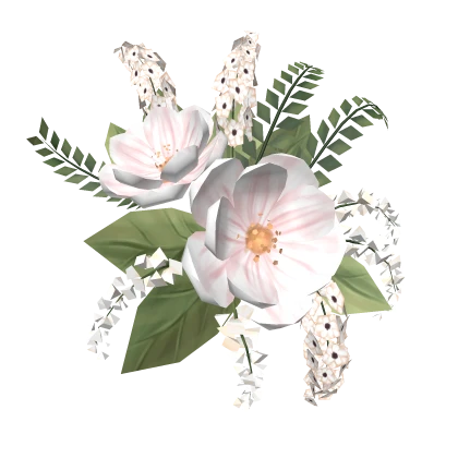 Delicate Flower Headpiece (Blush White)