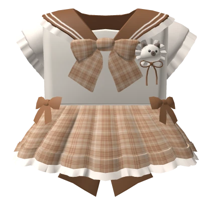 🍀Cute Ribbon Sailor Outfit(Brown)