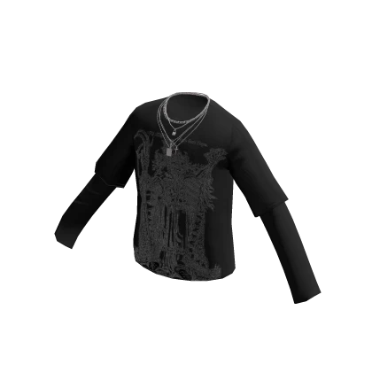 Emo Longsleeve Chain T Shirt