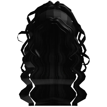 Curly Wavy Half Up Hair w/ Bangs (Black)