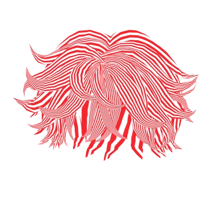 Christmas Candy Cane Fluffy Messy Emo Boy Hair