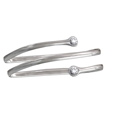 Silver Rhinestone Layered Arm Band Cuff