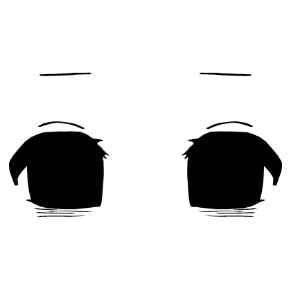 tired 3D anime doll eyes black