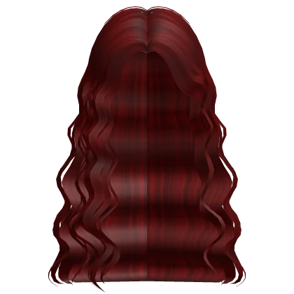 Red Half Tucked Wavy Hair