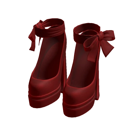 Sweet n sugar chunky coquette heels red (it girl)