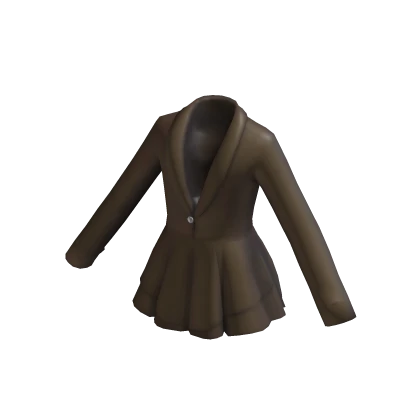 brown pleated business blazer