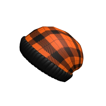 Orange Flannel Beanie