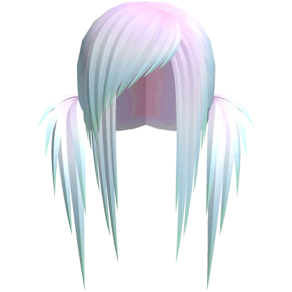 pastel scene emo long choppy pigtails