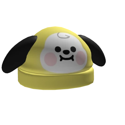 yellow puppy hat
