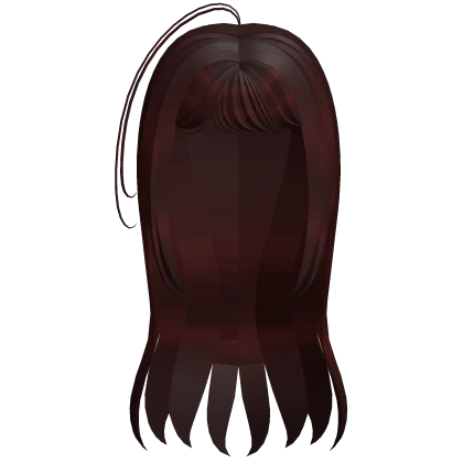 ♰ long cowslick hair in red ♰