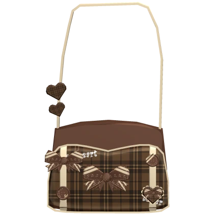 cute mori kei igari chocolate brown shoulder bag