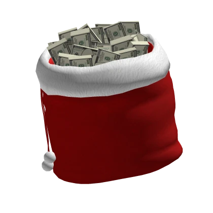 Christmas Santa Bag Money Red