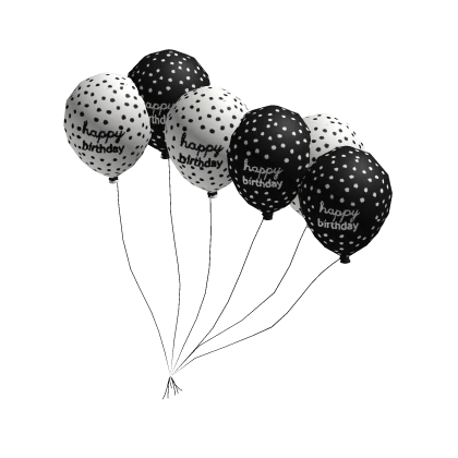 🎊 Birthday Balloons | Black and White Set