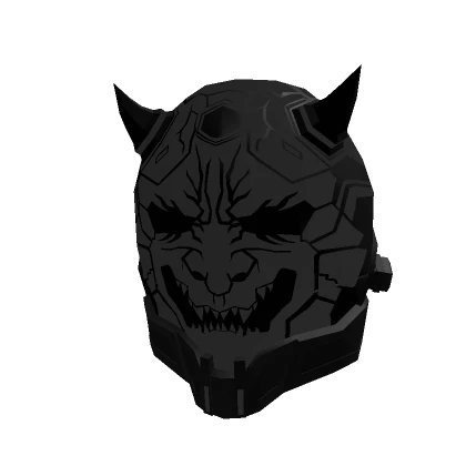 Cyberpunk Oni Helmet - Black