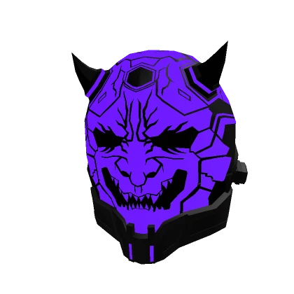 Cyberpunk Oni Helmet - Purple