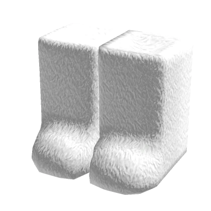 Y2K White Fuzzy Boots