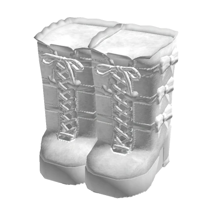 3.0 White Gothic Thigh-High Boots