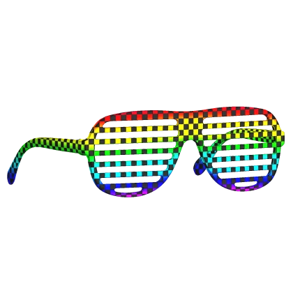 Rainbow Checkerboard Scene Kid Shutter Shades