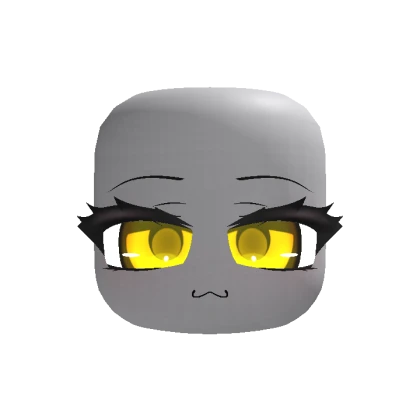 Chibi Smug Cat Face - Yellow