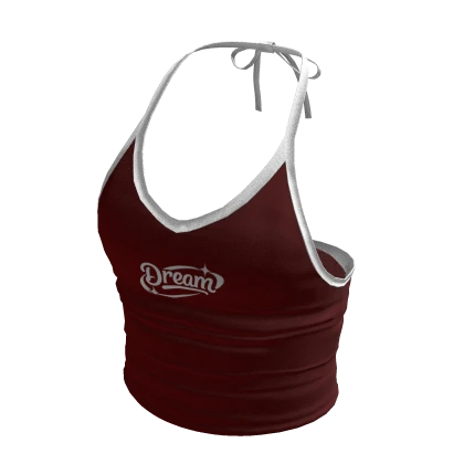 Red Y2K Dream Halter Top
