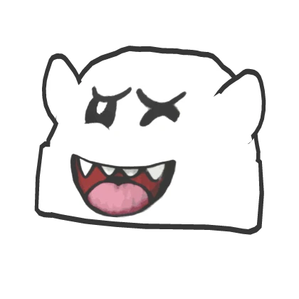 Neon White Waza Cat Beanie ✨