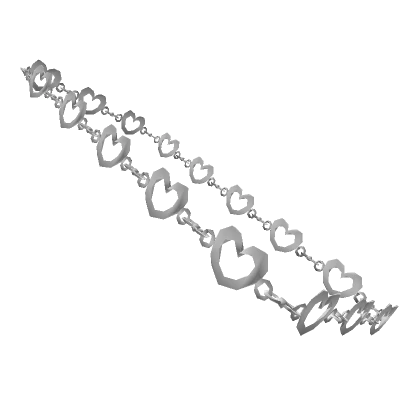 Y2K Silver Heart Body chain 3.0