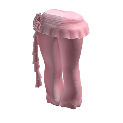 Rose Flared Ruffled Pants (Pink)