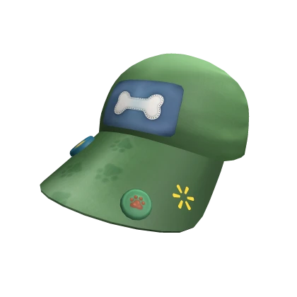 Green Paw Brim Hat