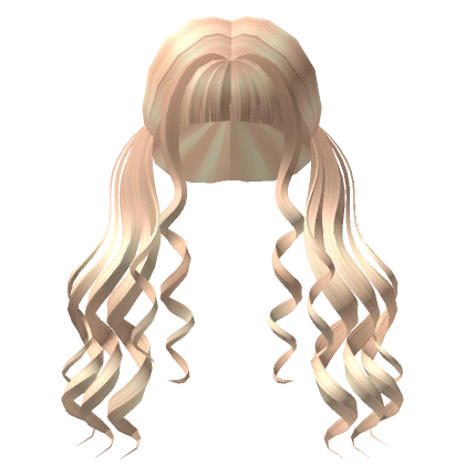 Blonde Aesthetic Wavy Pigtails