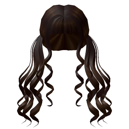 Brown Aesthetic Wavy Pigtails