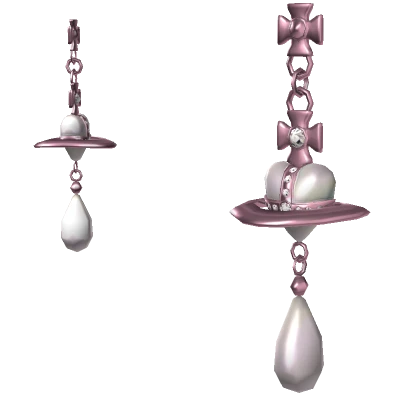 Luxury Pink Pearl Drop Earrings 