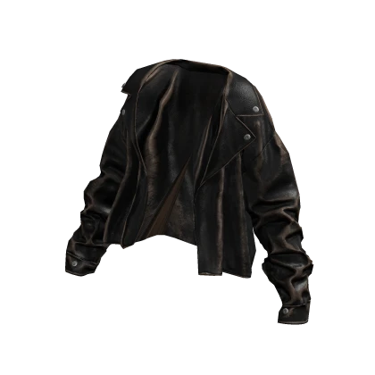 Black and Brown Biker Leather Jacket