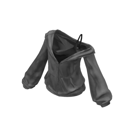 Off Shoulder Oversized Hoodie Grey