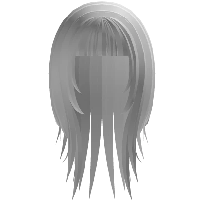 ୨୧ wispy emo cute hair white