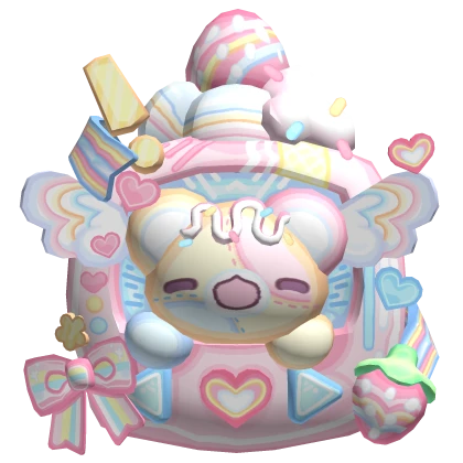 pastel decora kawai kandi tamagotchi bear backpack