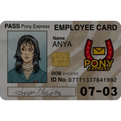 Anya Mouthwashing ID Card / Employee Card