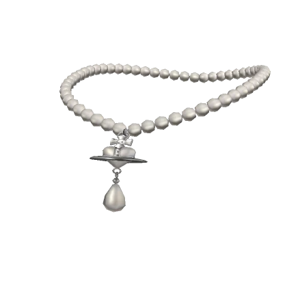 Luxury Silver Pearl Drop Necklace  